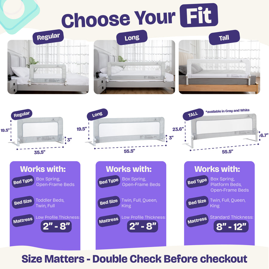 Toddler Bed Rail Guard for Kids – ComfyBumpy