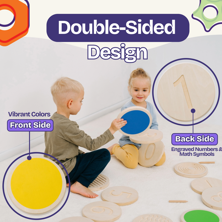 Wooden Stepping Stones for Balance and Learning