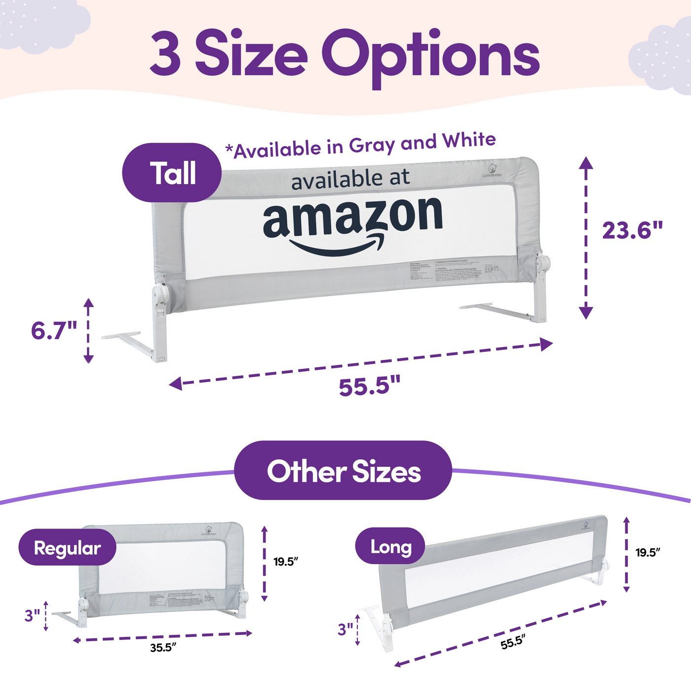 ComfyBumpy Toddler Bed Rail Guard for Kids