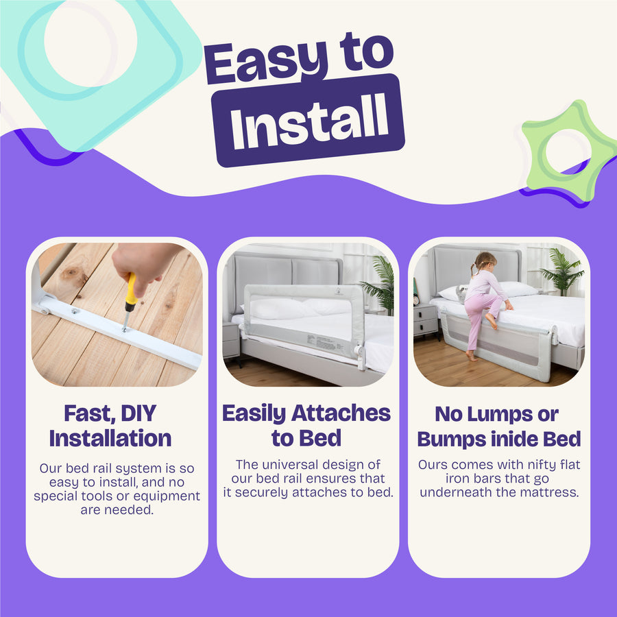 Toddler Bed Rail Guard for Kids – ComfyBumpy
