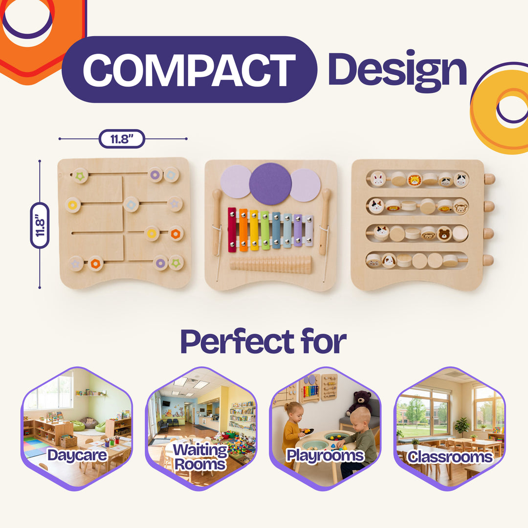 Sensory Wall with Detachable Activity Boards