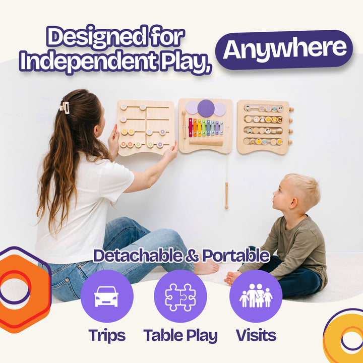 Sensory Wall with Detachable Activity Boards