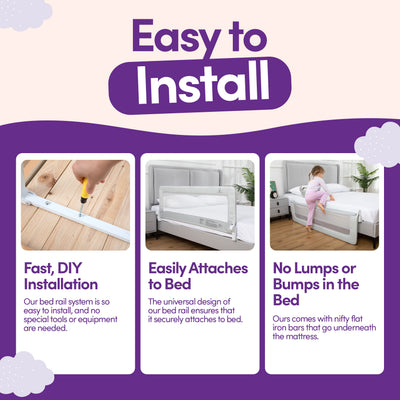 ComfyBumpy Toddler Bed Rail Guard for Kids