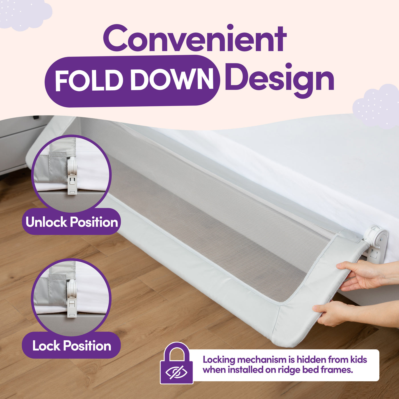 ComfyBumpy Toddler Bed Rail Guard for Kids