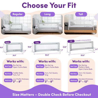 ComfyBumpy Toddler Bed Rail Guard for Kids