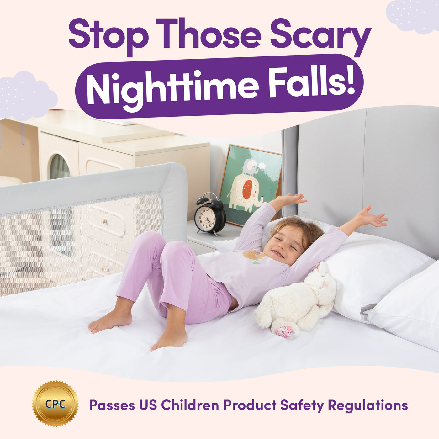 ComfyBumpy Toddler Bed Rail Guard for Kids