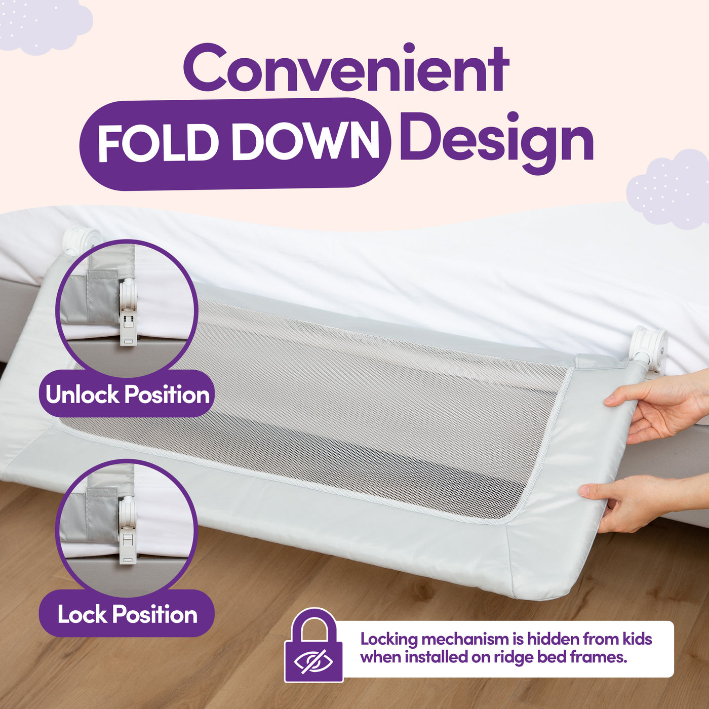 ComfyBumpy Toddler Bed Rail Guard for Kids