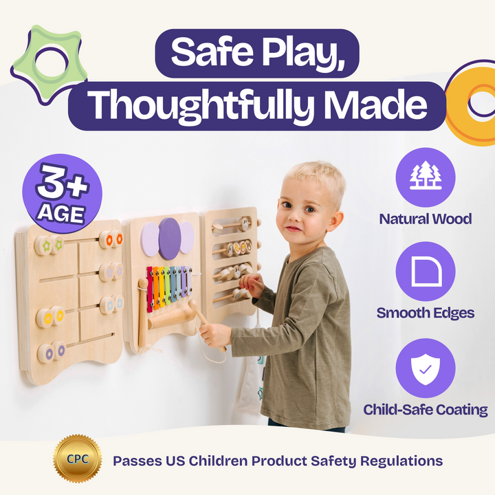 Sensory Wall with Detachable Activity Boards