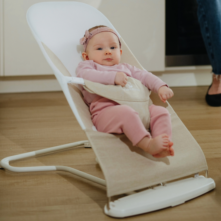 best baby bouncer seat with cozy cushioning ComfyBumpy #color_oatmeal-white