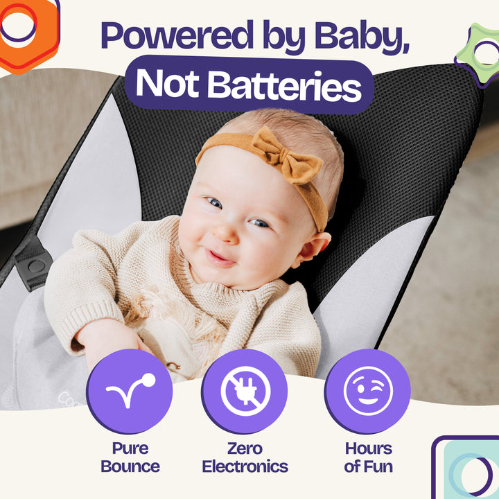 bouncy seat with soft padded support ComfyBumpy #color_grey-black