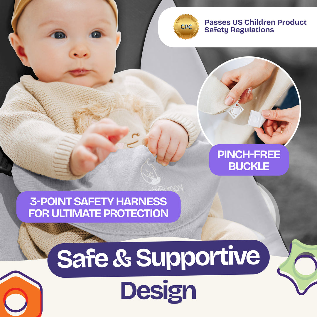 infant bouncer seats suitable for daily indoor use ComfyBumpy #color_grey-black