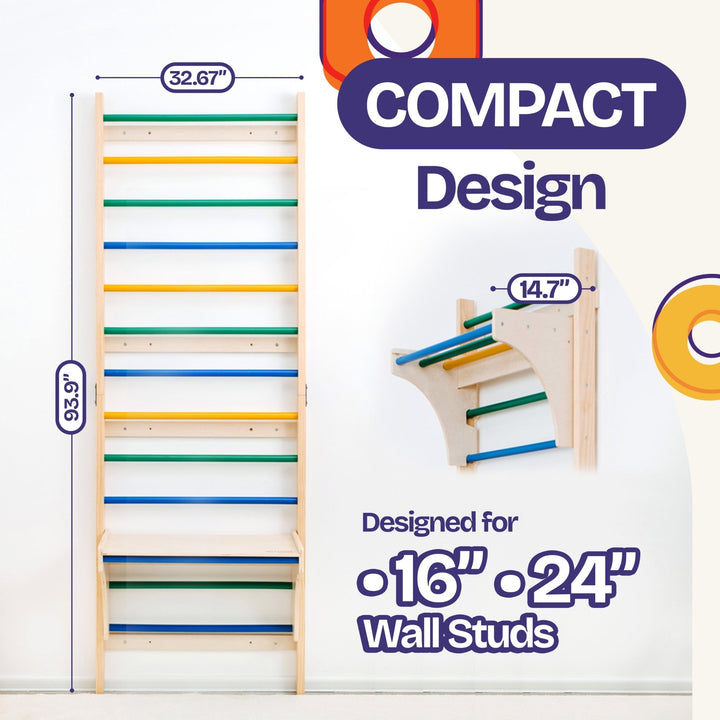 Little Climber Set | Climbing Wall & Swedish Ladder - ComfyBumpy