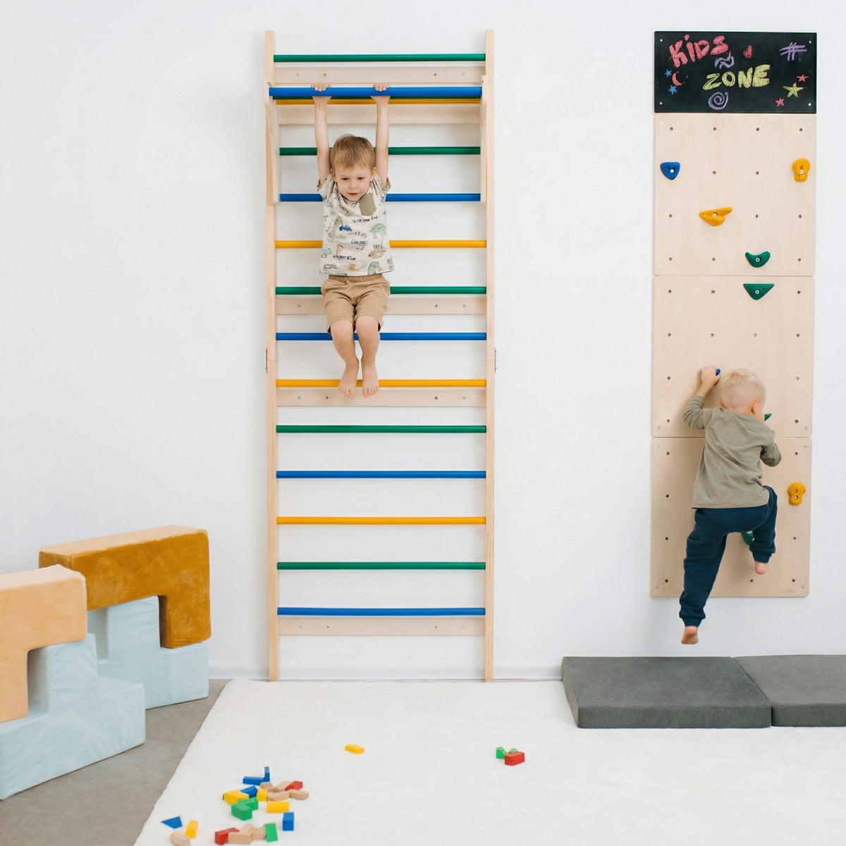 Little Climber Set | Climbing Wall & Swedish Ladder - ComfyBumpy