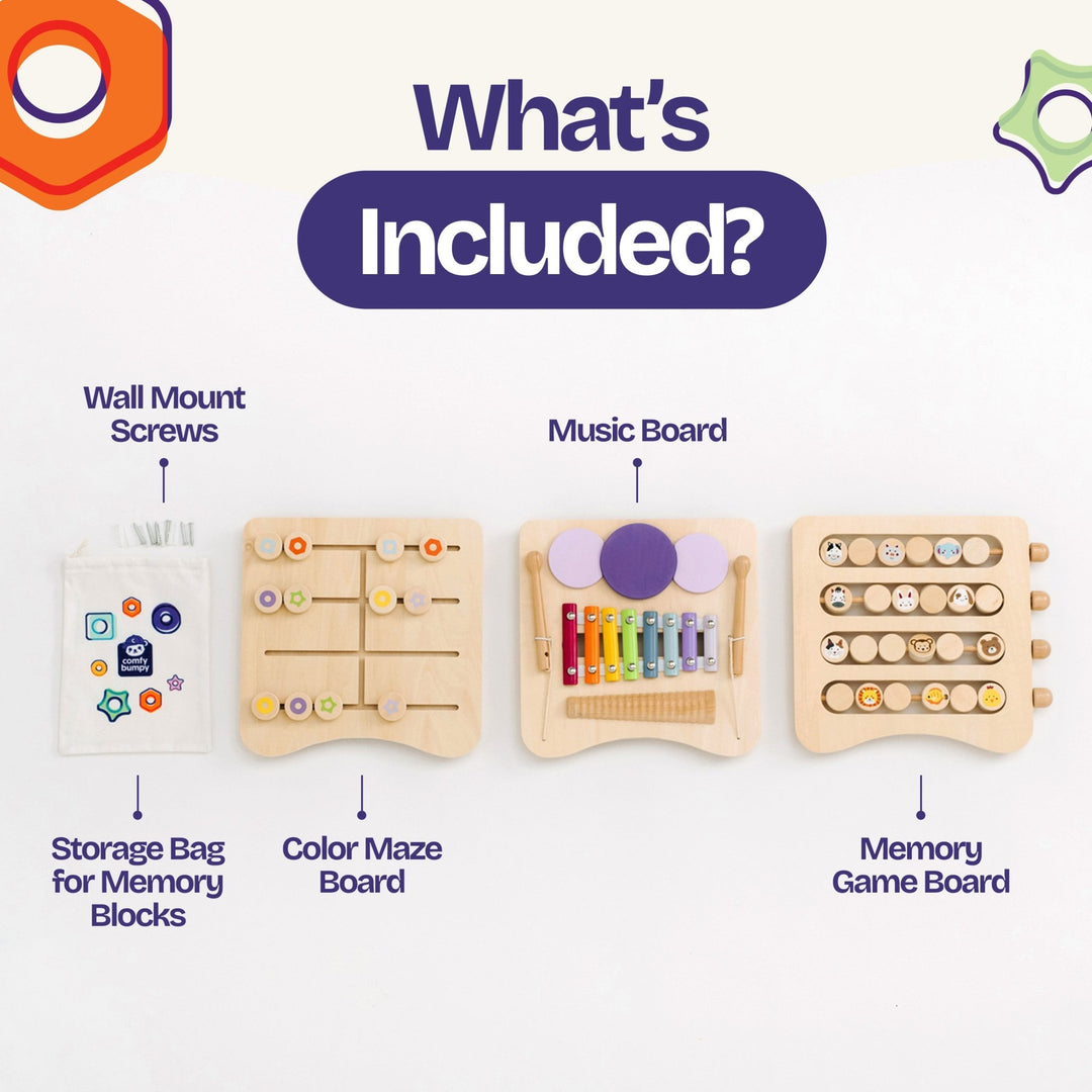 Sensory Wall with Detachable Activity Boards - ComfyBumpy