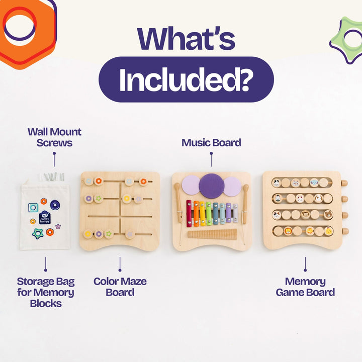 Sensory Wall with Detachable Activity Boards - ComfyBumpy