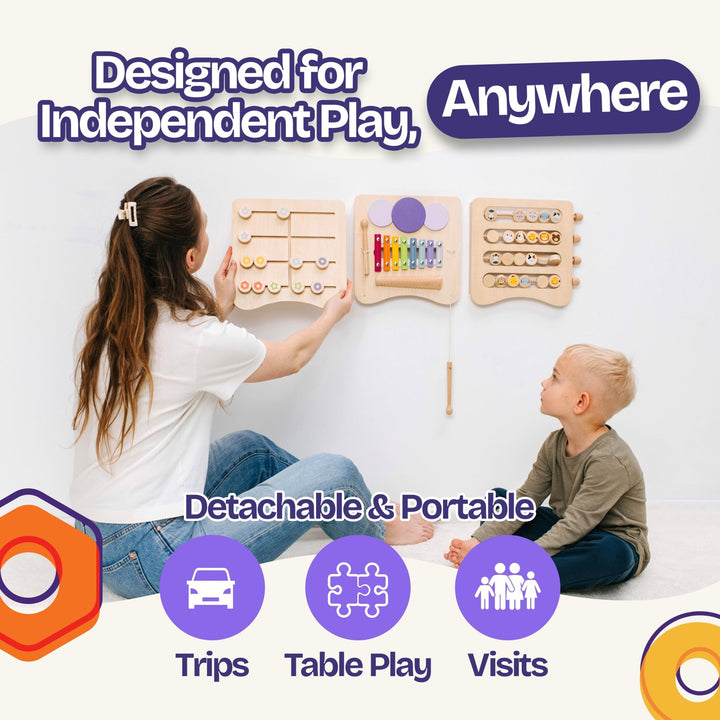 Sensory Wall with Detachable Activity Boards - ComfyBumpy