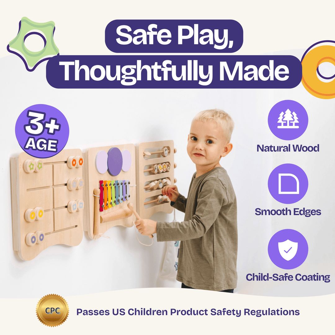 Sensory Wall with Detachable Activity Boards - ComfyBumpy