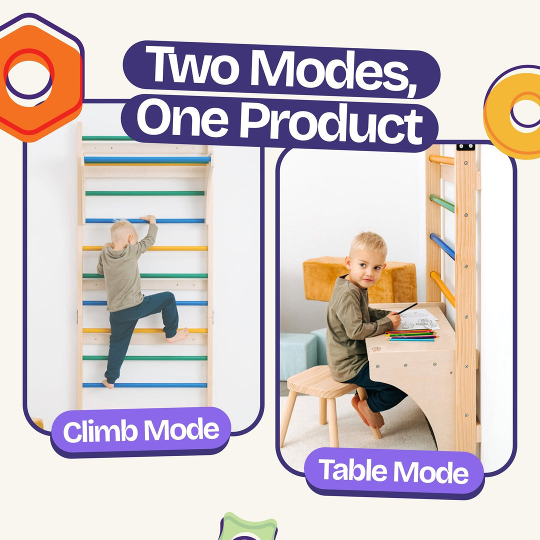 Swedish Ladder With Inserted Table - ComfyBumpy