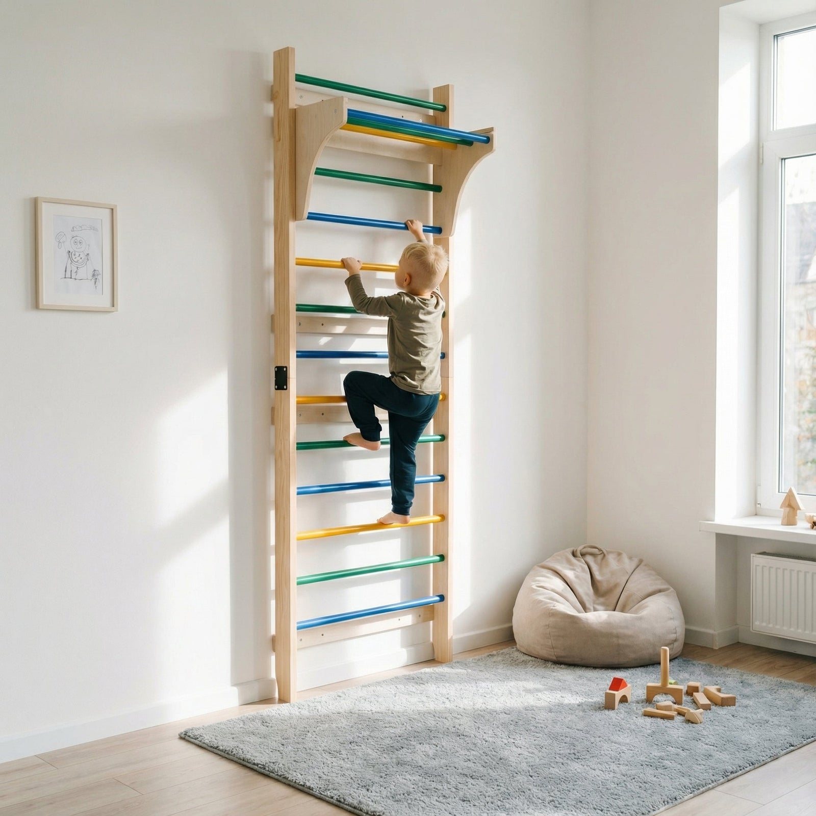 Swedish Ladder With Inserted Table - ComfyBumpy