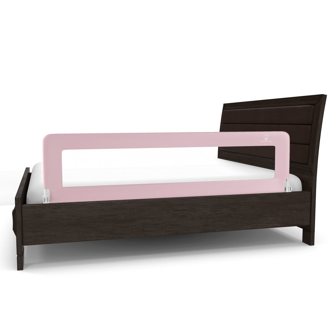 comfybumpy bed rail guard for toddlers - pink