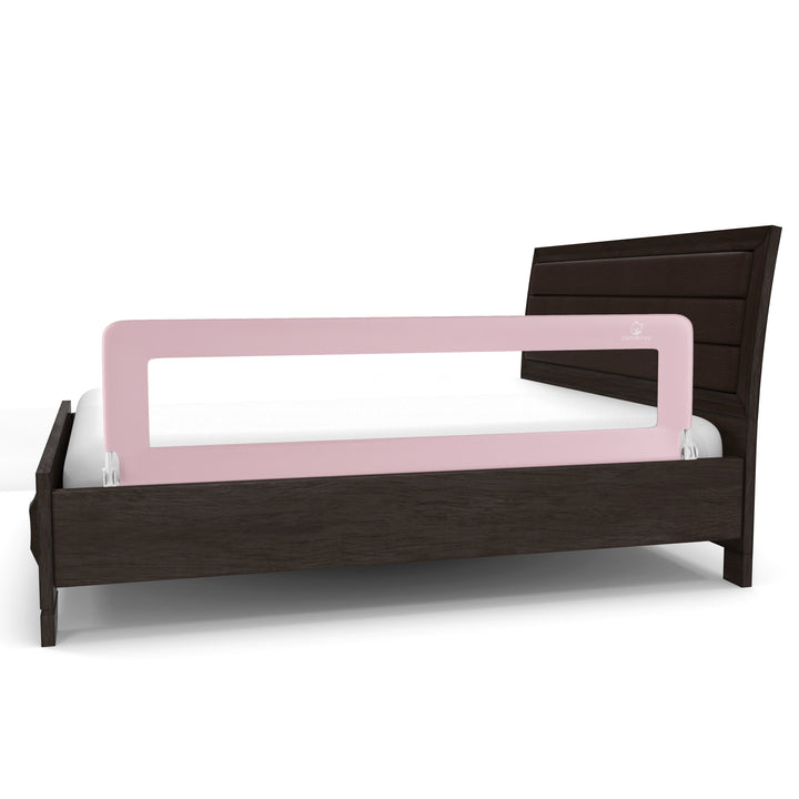 comfybumpy bed rail guard for toddlers - pink