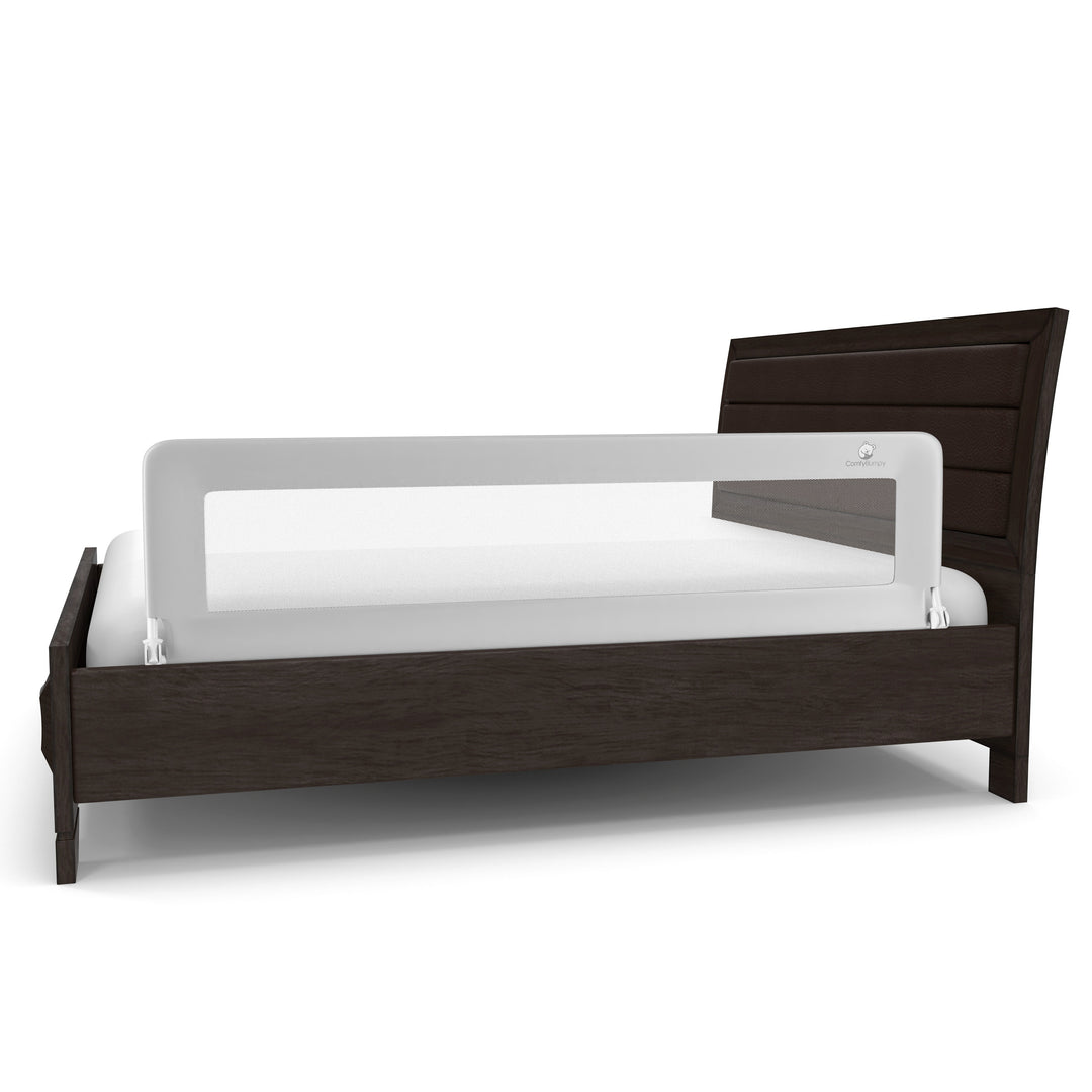 comfybumpy bed rail guard for toddlers grey