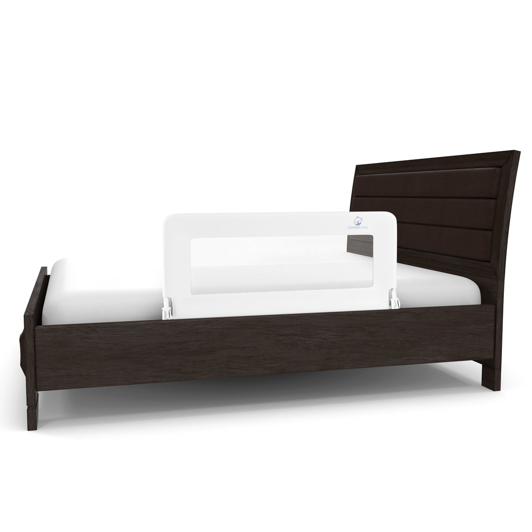 comfybumpy bed rail guard for toddlers - white