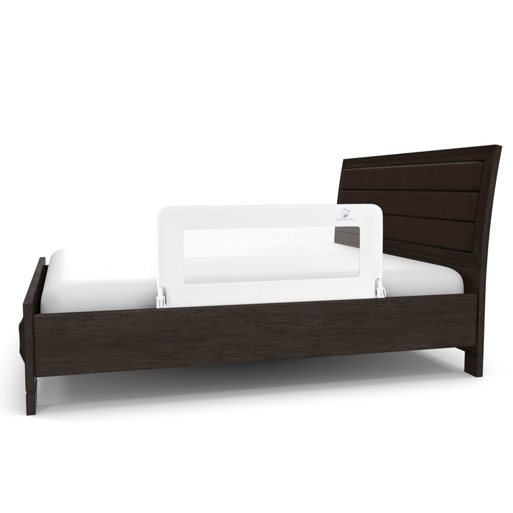 comfybumpy bed rail guard for toddlers - white
