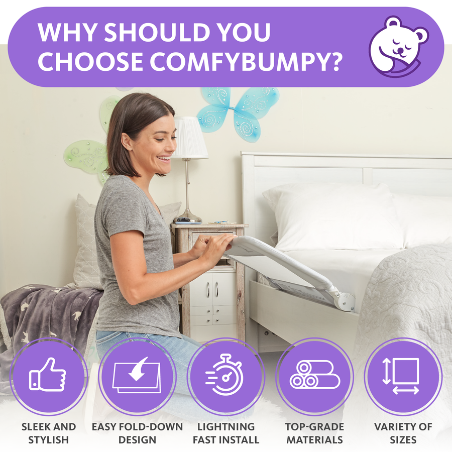 Toddler Bed Rail Guard for Kids – ComfyBumpy